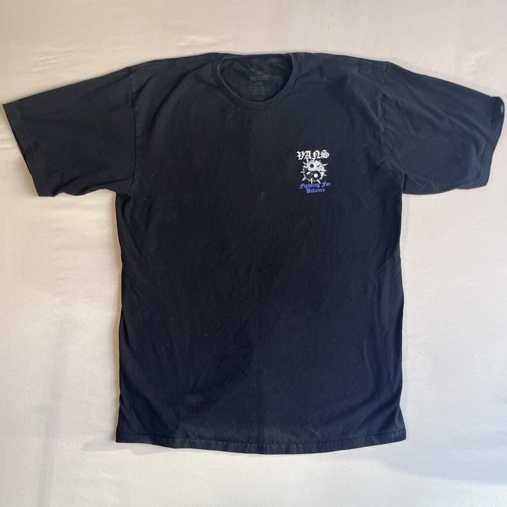 Vans Men’s Black Crew Neck Cotton Knit T-Shirt XL